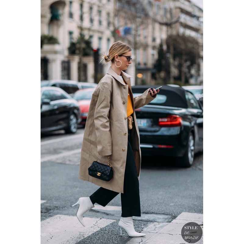 Áo măng tô trench coat nâu sz S,M