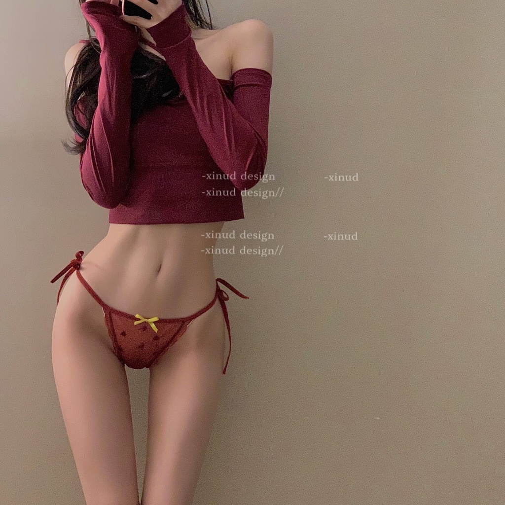 Quần Lót Cotton Lưng Thấp Không Đường May Phối Ren Lưới Thoáng Khí Quyến Rũ Dành Cho Nữ 2022