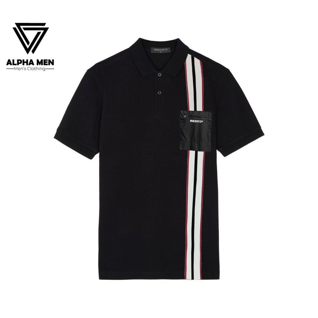 Áo thun có cổ unisex kẻ sọc Stripe Polo - Áo polo nam hàng hiệu cao cấp chất mát mùa hè MENSON M2006