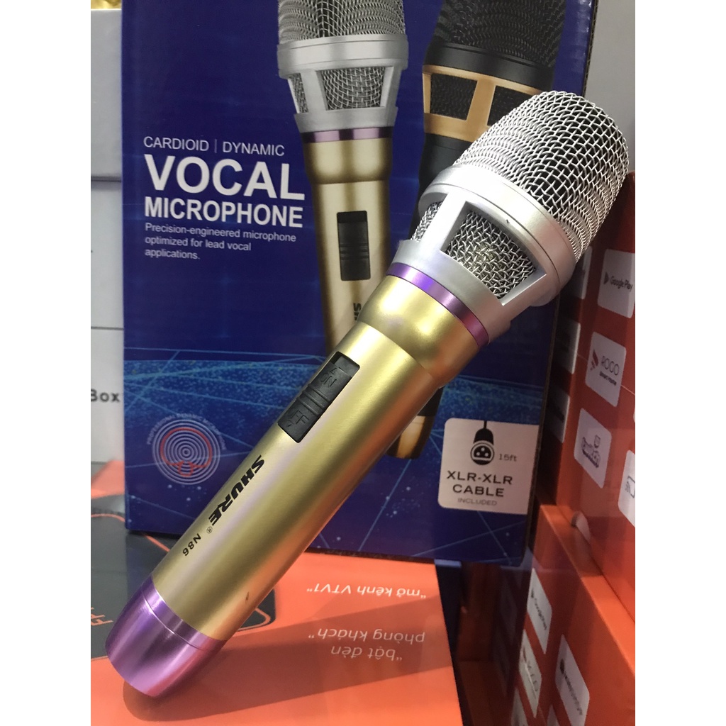 [Mã 154ELSALE2 giảm 7% đơn 300K] Micro Hát Karaoke có dây cao cấp Shure N86