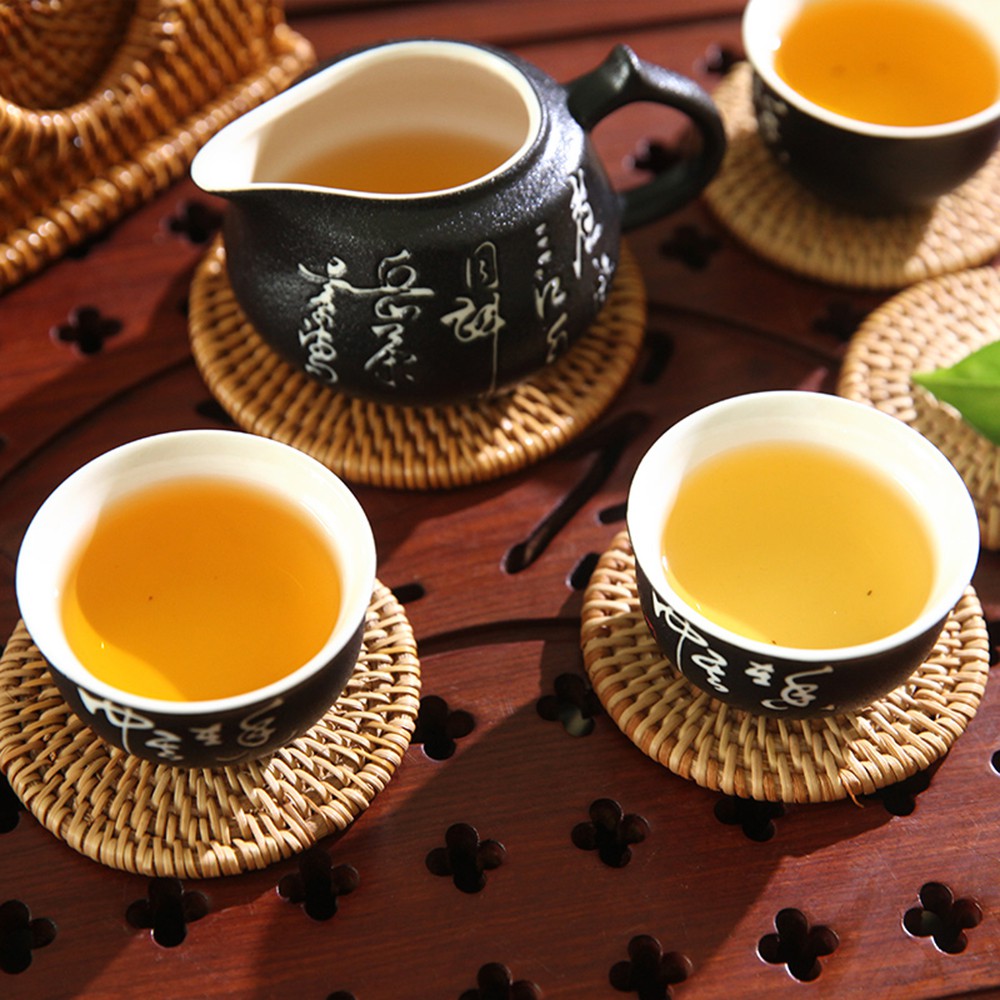 Đế lót ly bằng mây đan độc đáo