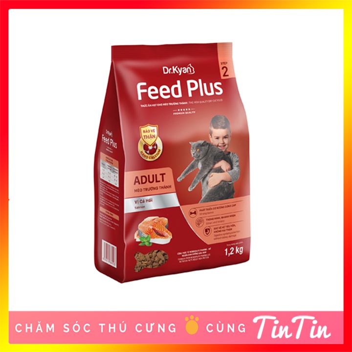 Thức Ăn Hạt Khô Cho Mèo Trưởng Thành Feed Plus ADULT – Vị Cá Hồi Gói 400 g