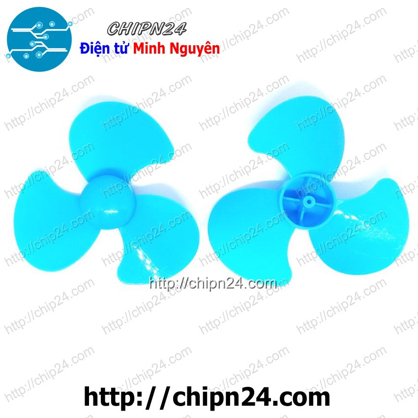 [2 CÁI] Cánh Quạt 70MM 3 Cánh Trục 2MM XANH DƯƠNG