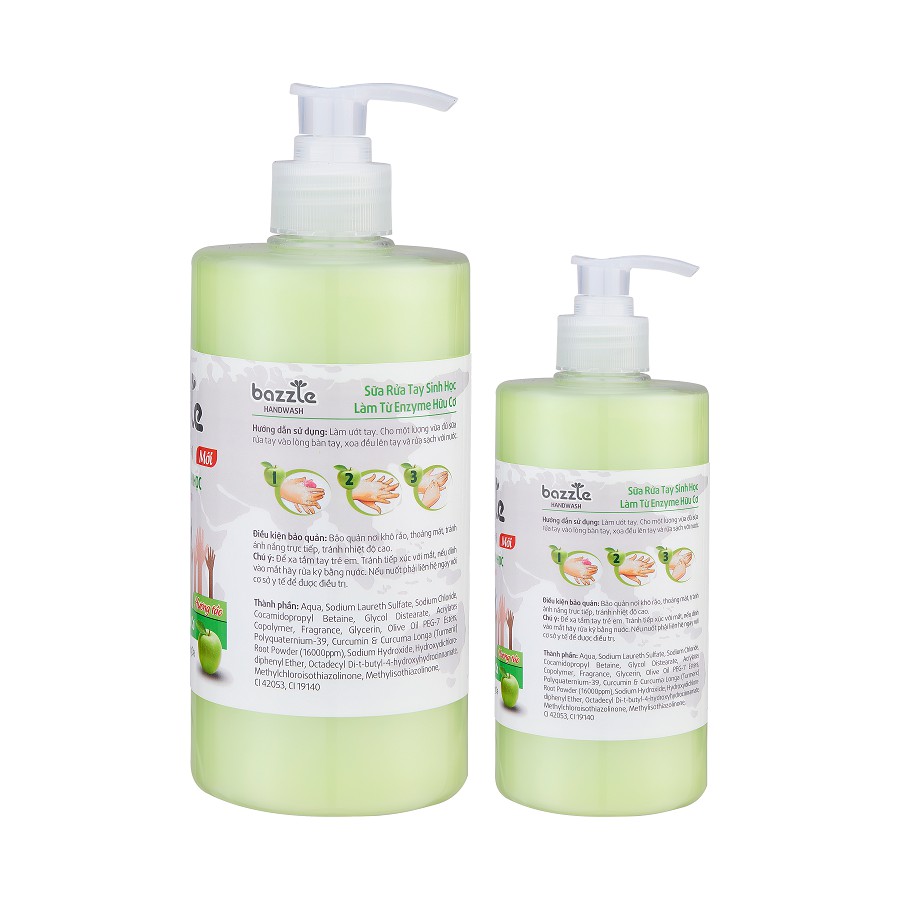 Sữa rửa tay sinh học Bazzle 500ml giúp ngăn ngừa vi khuẩn duy trì độ ẩm cho làn da mềm mại | BigBuy360 - bigbuy360.vn