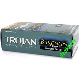 Bao Cao Su Siêu Mỏng Trojan Sensitivity BareSkin ( Hộp 10 cái )
