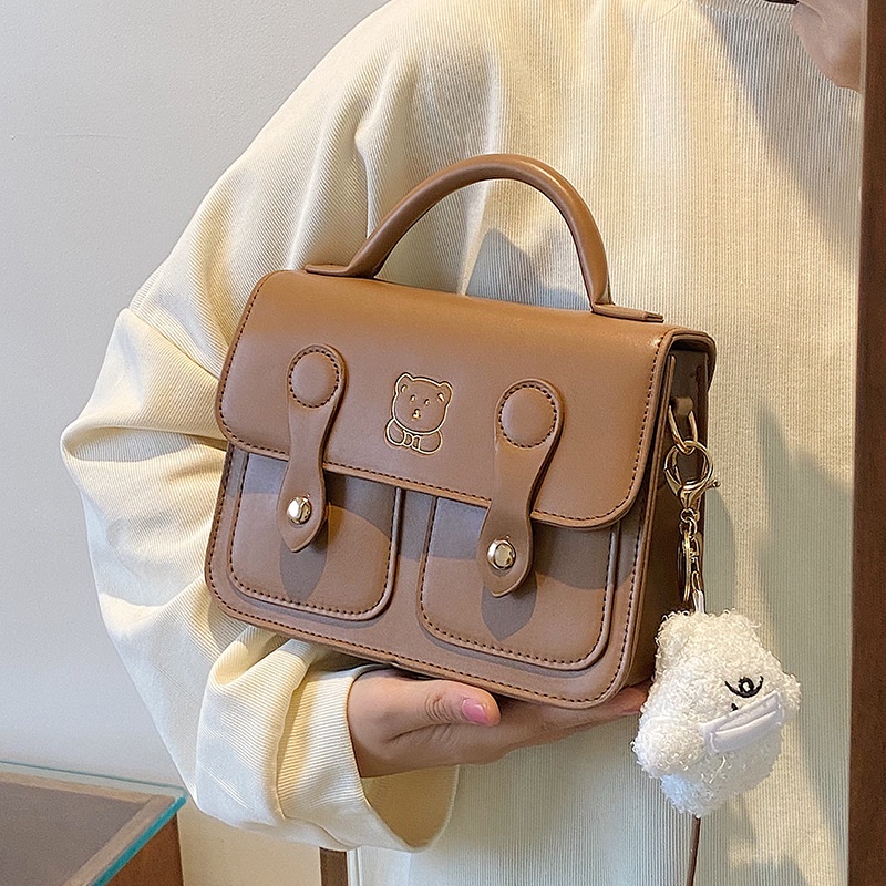 Túi đeo chéo IELGY hình vuông nhỏ chất lượng cao phong cách cổ điển với móc treo thời trang cho nữ