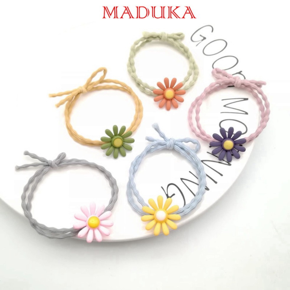 Dây Buộc Tóc Đính Mặt Hoa Cúc Xinh Xắn Cho Phái Đẹp