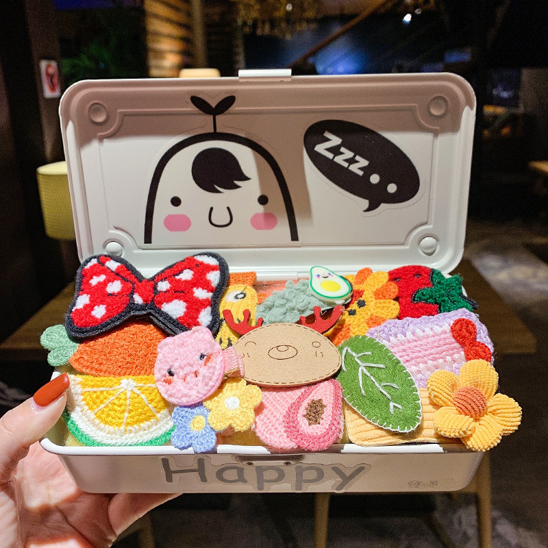 Bộ kẹp tóc vải lông xù dễ thương với nhiều loại tùy chọn