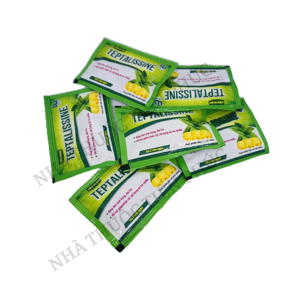 Kẹo ngậm ho TEPTALISSINE - Giúp giảm ho, mát họng