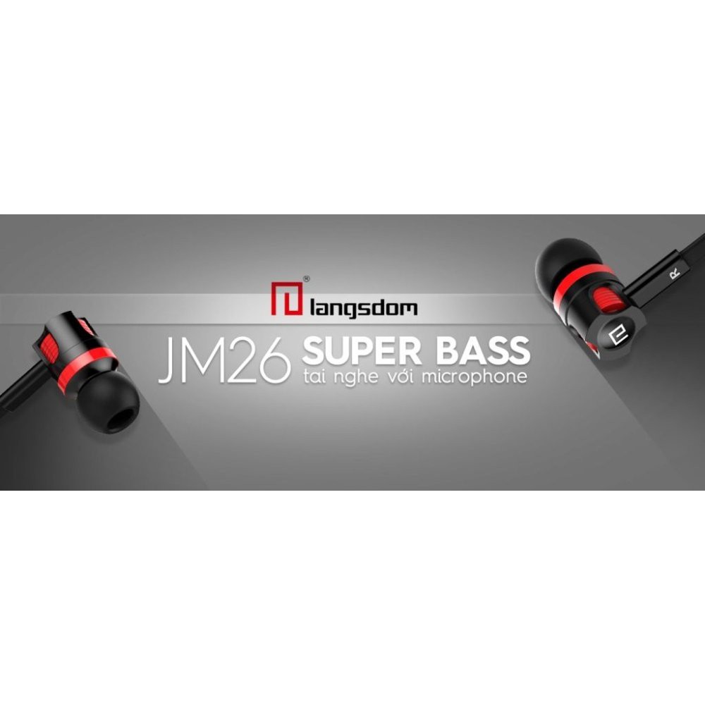 HOT Tai nghe nhét tai Earphone Langsdom JM26 Super Bass Earphone có Mic cho iPhone / Laptop / Android / Máy Nghe Nhạc