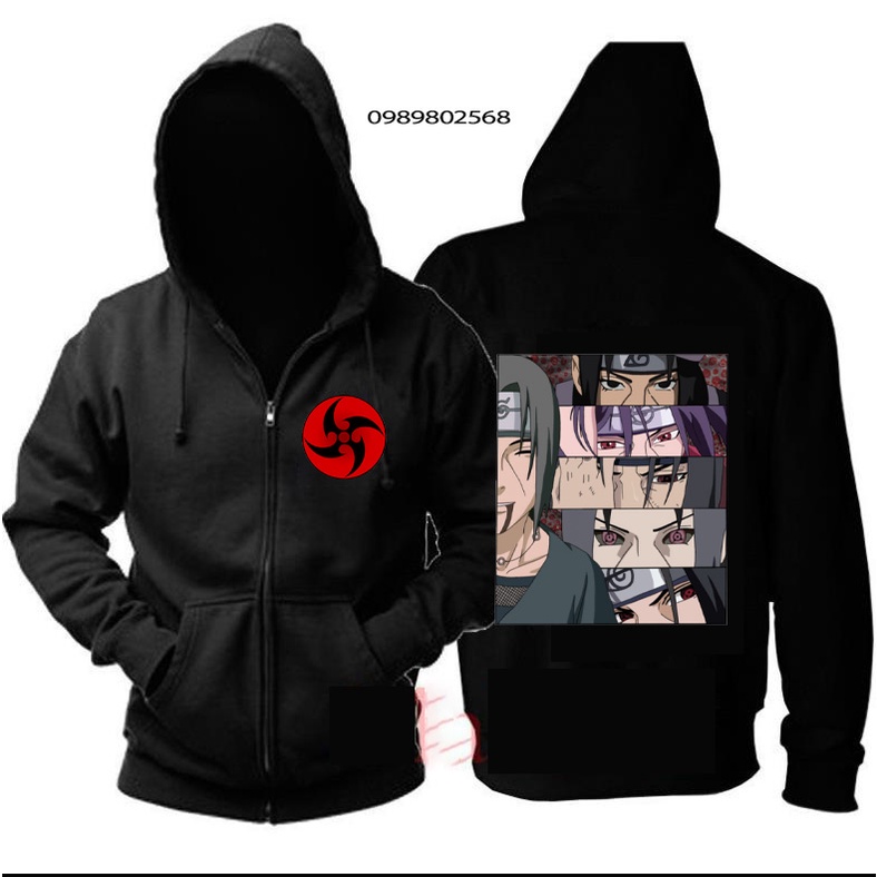💥 HOT 🎁 BST ÁO KHOÁC ÁO HOODIE HÌNH ITACHI UCHIHA, SASUKE SENPAI , NARUTO ANIME KÈM QUÀ TẶNG 💖