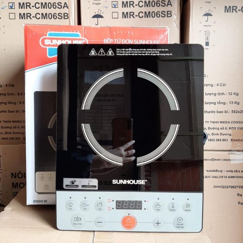 Bếp từ đơn SUNHOUSE SHD6165 cs 2000w tặng kèm nồi lẩu hàng chính hãng (lỗi 1 đổi 1)
