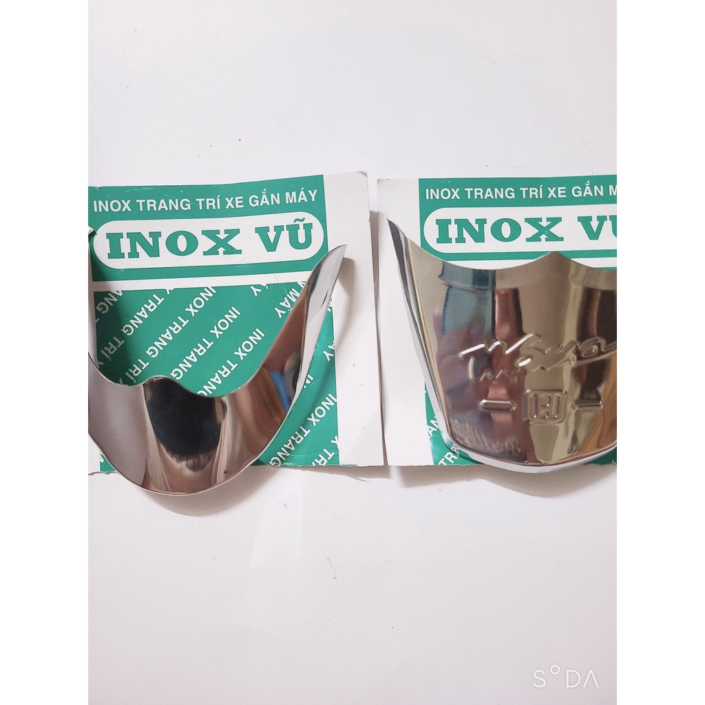 Ốp dè INOX xe máy Wave ANPHA 2017 đến 2023 + tặng kèm 1tem logo Titan HONDDA giá 1 bộ tại xưởng INOX Vũ