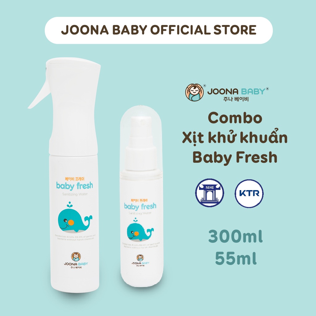 Combo 2 chai xịt diệt khuẩn khử mùi Baby Fresh an toàn cho bé