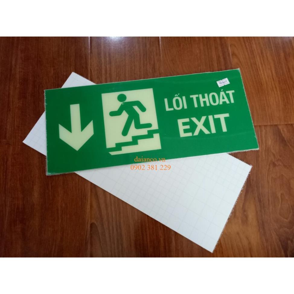 Biển báo dạ quang UV thoát hiểm exit dán tường - nhiều mẫu