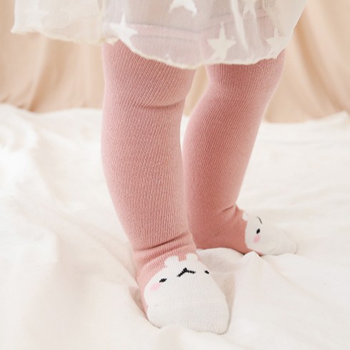 Vớ Cotton Dài Qua Gối Giữ Ấm Màu Sắc Trơn Thoải Mái Dành Cho Trẻ Sơ Sinh 1-3 Tuổi
