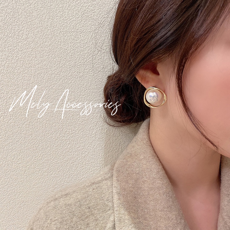 Bông tai ngọc trai nhân tạo sang trọng phong cách hàn quốc - Mely D112