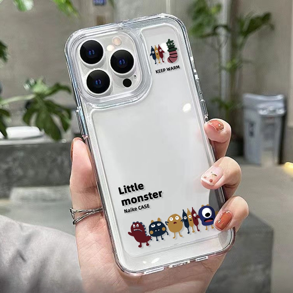 Ốp Điện Thoại Acrylic Hình Quái Vật Dễ Thương Cho IPhone XR 13 12 11 Pro Max X XS Max 8 7 Plus SE 2020 SE3
