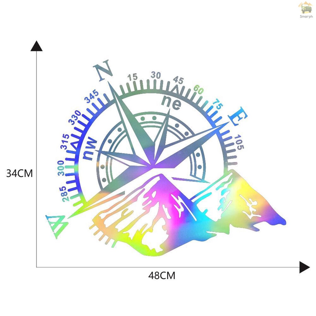 Đề Can Vinyl Hình La Bàn Gắn Thân Xe Hơi Chống Nước Trang Trí Xe Jeep Wrangler SUV