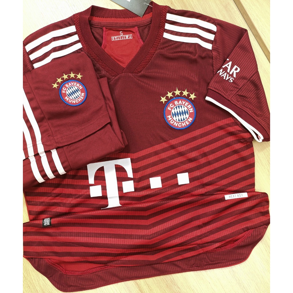 Bộ quần áo CLB Bayern Munich sân nhà màu Đỏ 2021