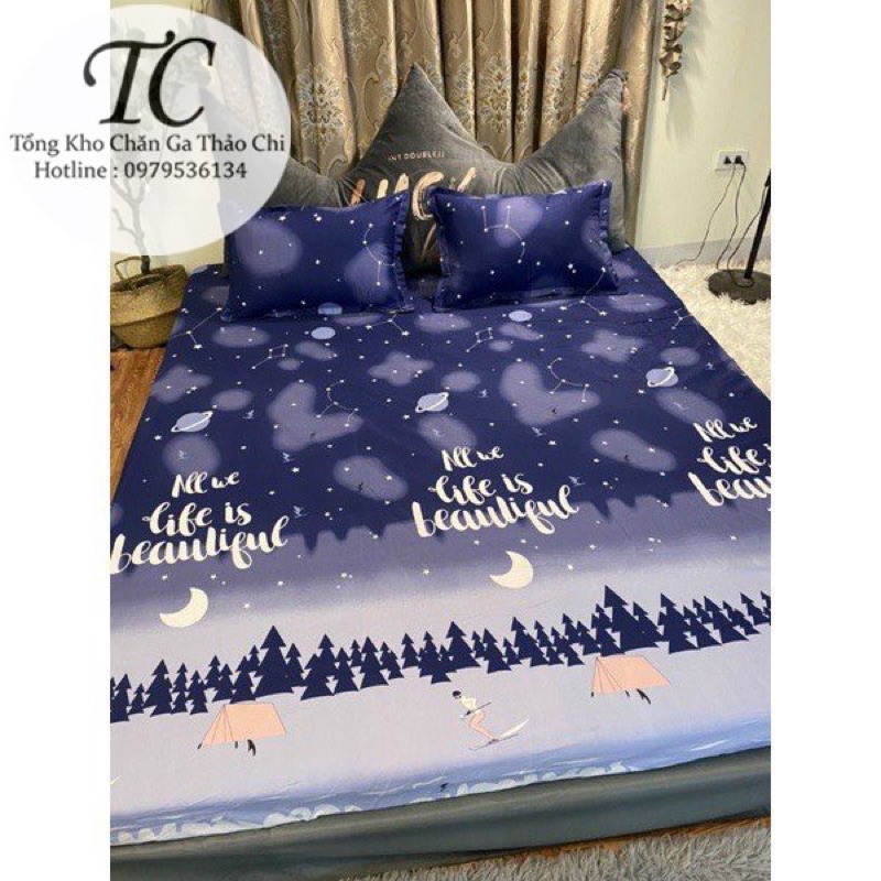 Bộ Ga Gối Coton Poly -  Bộ 3 Món (1 Ga+ 2 Vỏ Gối ) Đủ Size- Được Chọn Mẫu | BigBuy360 - bigbuy360.vn