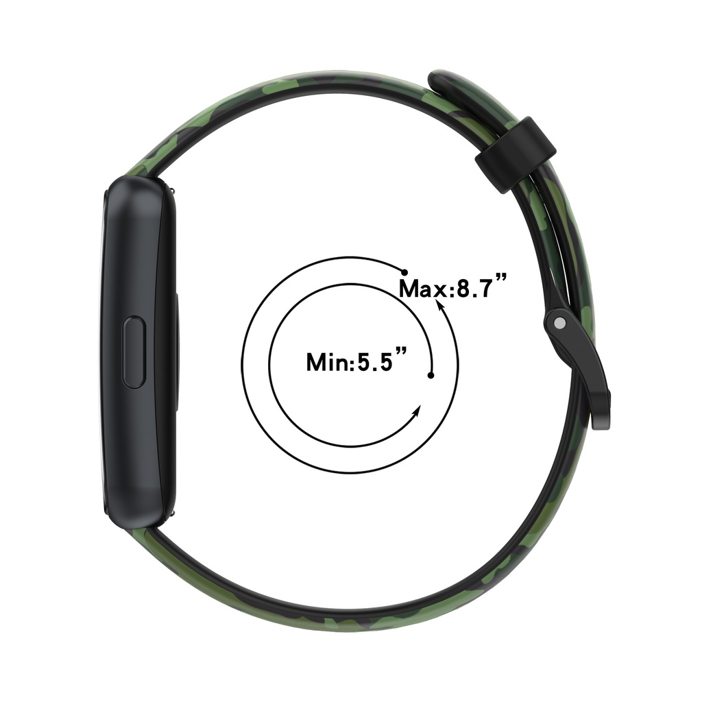 Dây Đeo Silicone Mềm Họa Tiết Rằn Ri Cho Đồng Hồ Thông Minh Huawei Band 7