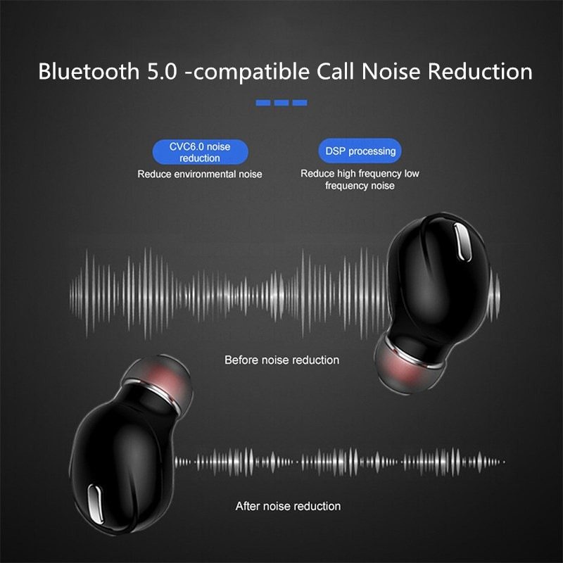 Tai nghe nhét tai Bluetooth 5.0 ZEEJUL không dây có micro cho Samsung Huawei