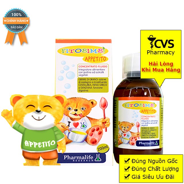 Appetito Bimbi - Siro Hỗ Trợ Trẻ Ăn Ngon, Giúp Phát Triển Toàn Diện Cho Trẻ