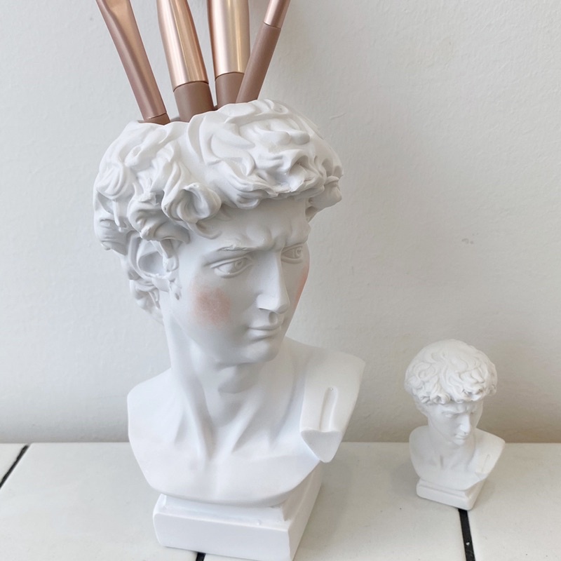 Tượng David decor bàn học ,trang trí bàn trang điểm, đạo cụ chụp ảnh cắm hoa đựng cọ