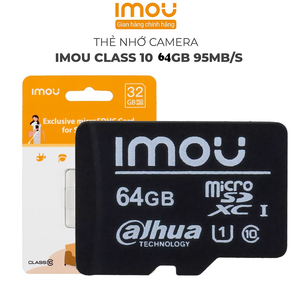 Thẻ nhớ 64GB SD Dahua imou MicroSDXC chuyên dụng cho camera an ninh chính hãng bảo hành 5 năm