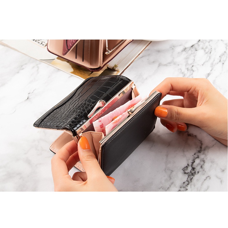 Ví Cầm Tay Nữ Mini Mẫu Mới Phong Cách Hàn Quốc Đựng Tiền Da Vân Hàng Đẹp VD55