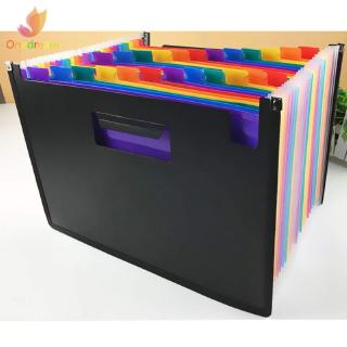❦ღ♣ 13/24 Pockets Expanding File Folder Works Accordion Office A4 Document Organizer