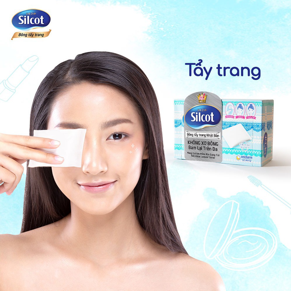 [Chính hãng] Bông tẩy trang Silcot số 1 Nhật Bản