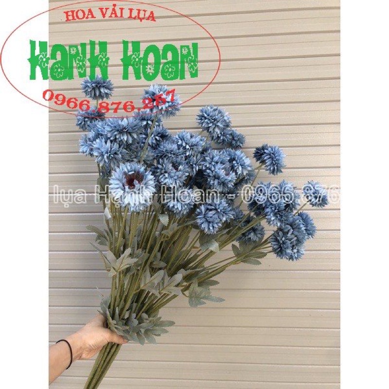 Cành hoa Cúc Bất Tử 8 bông cao 80cm hàng loại 1-Hoa lụa, hoa giả