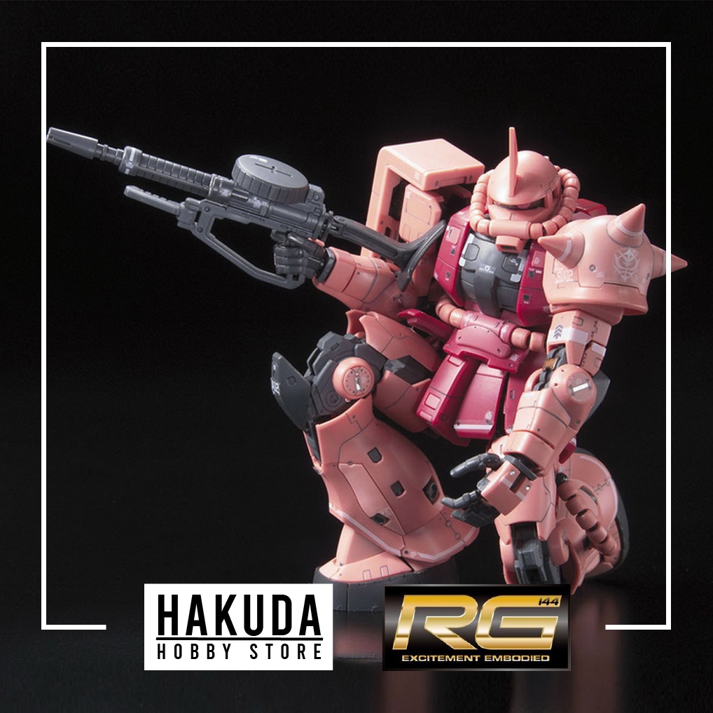 Mô hình RG 02 1/144 MS-06S Char's Zaku II Red - Chính hãng Bandai Nhật Bản