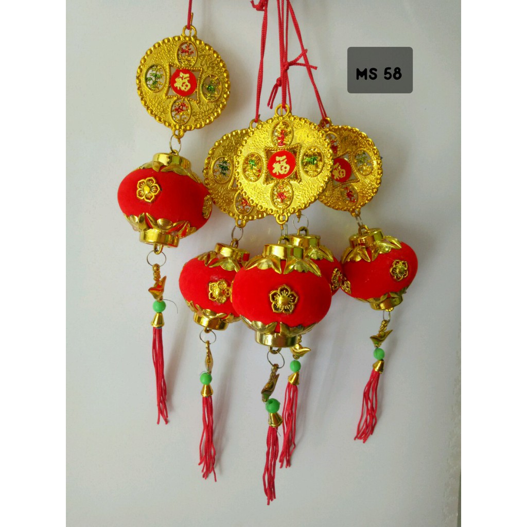 TIỀN ĐÈN NHUNG TRANG TRÍ TẾT NK58