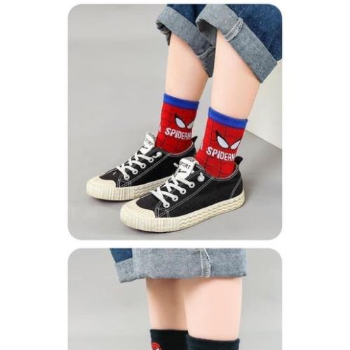SET 10 Đôi Tất Siêu Nhân Người Nhện Cổ Cao Cho Bé Siêu Hot