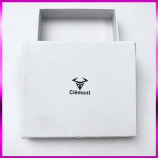 [HỘP SẢN PHẨM] Hộp đựng ví Clément màu trắng - logo - CLM2_H