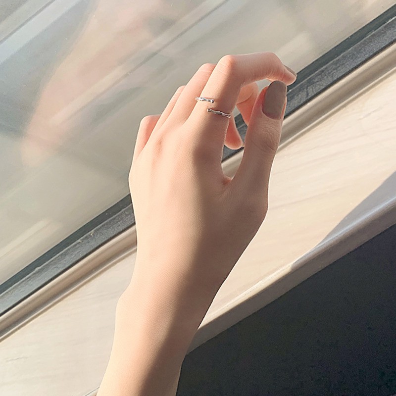 Nhẫn Hở Kiểu Dáng Đơn Giản Phong Cách Hàn Quốc