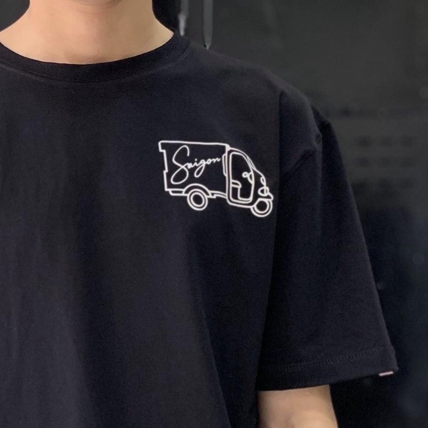 Áo Thun Cotton Cao Cấp Ngắn Tay Unisex, Chất Đẹp Co Giãn Tốt, Dày Dặn, Hình In Phản Quang Thời Trang Cá Tính SG By Night