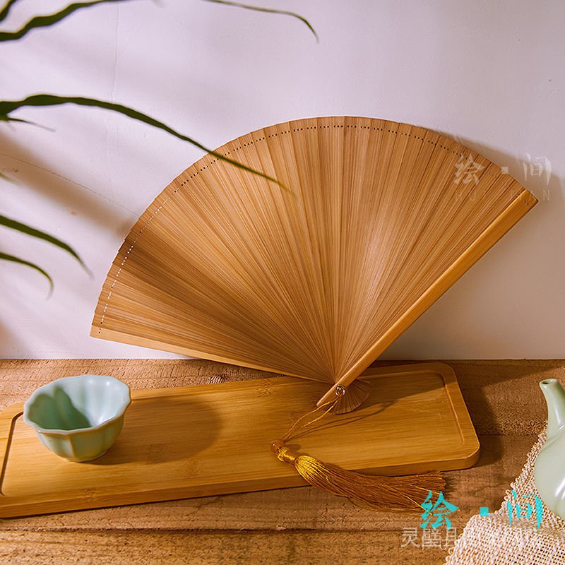 Bai#Quạt Cầm Tay#Quạt Gấp Bằng Tre 18CM 16CM Màu Đen / Xanh Lá / Đỏ