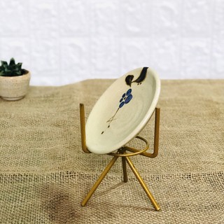 Dĩa gốm mộc hoa