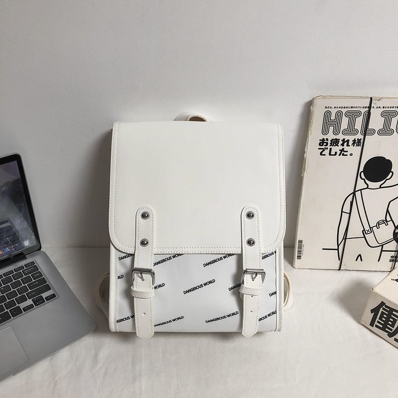 Ba Lô Da PU Thời Trang Hàn Cho Nữ 2022 Ba lô Túi Máy Tính Cặp Sách Phù hợp với một máy tính xách tay 13 inch