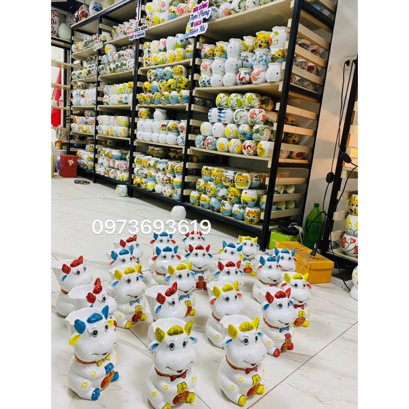 Đèn xông tinh dầu hình trâu - siêu dễ thương