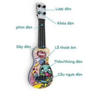 Đàn Ukulele Mini, Đàn Guitar Mini Món Quá Ý Nghĩa Mẹ Tặng Bé, Tặng Kèm Vỏ Đựng Xịn - VS