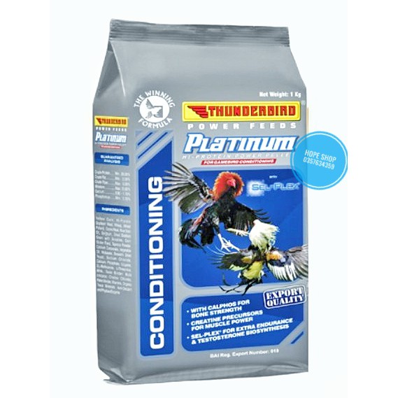 Thức ăn Gà đá Thunderbird Platinum 1kg