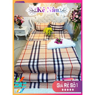 5 món kẻ nâu siêu phẩm chăn ga vỏ gối - đủ size