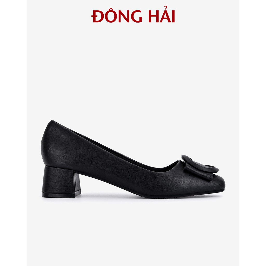 &quot;TẶNG NGAY 30K khi theo dõi gian hàng &quot;Giày cao gót Đông Hải mũi nhọn đính nơ thanh lịch gót vuông 4cm - G81G1