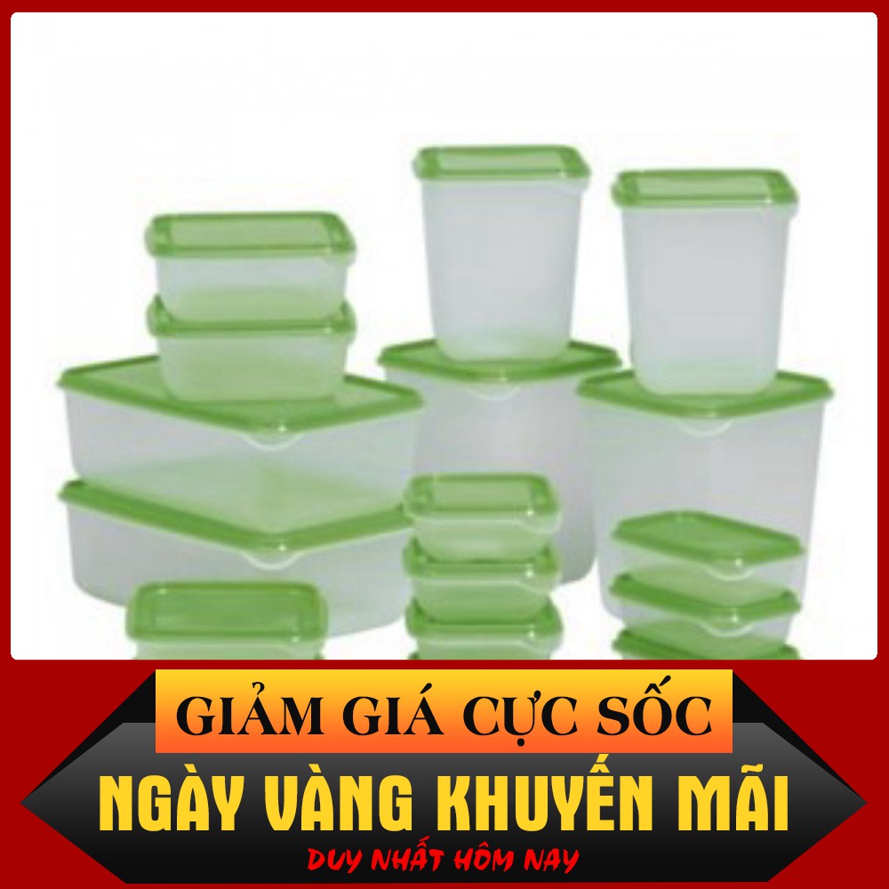 (deal giá sốc) Bộ Hộp 17 Món IKEA - Set 17 Hộp Nhựa Cao Cấp Đựng Thực Phẩm Bảo Quản Tủ Lạnh