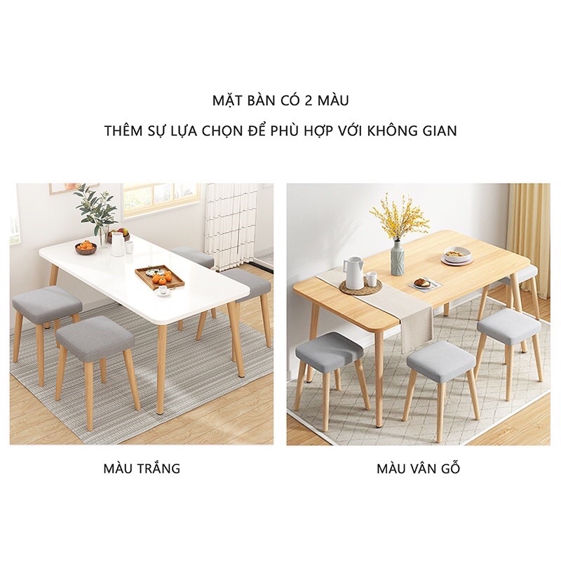 bàn ăn gia đình có thể sử dụng làm bàn trà hoặc bàn làm việc tiết kiệm diện tích
